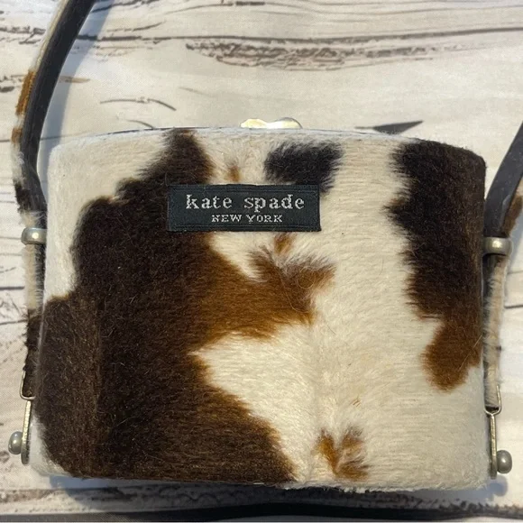 Kate Spade purse *RARE* Vintage Faux Cow hide print. Preowned - Picture 4 of 16